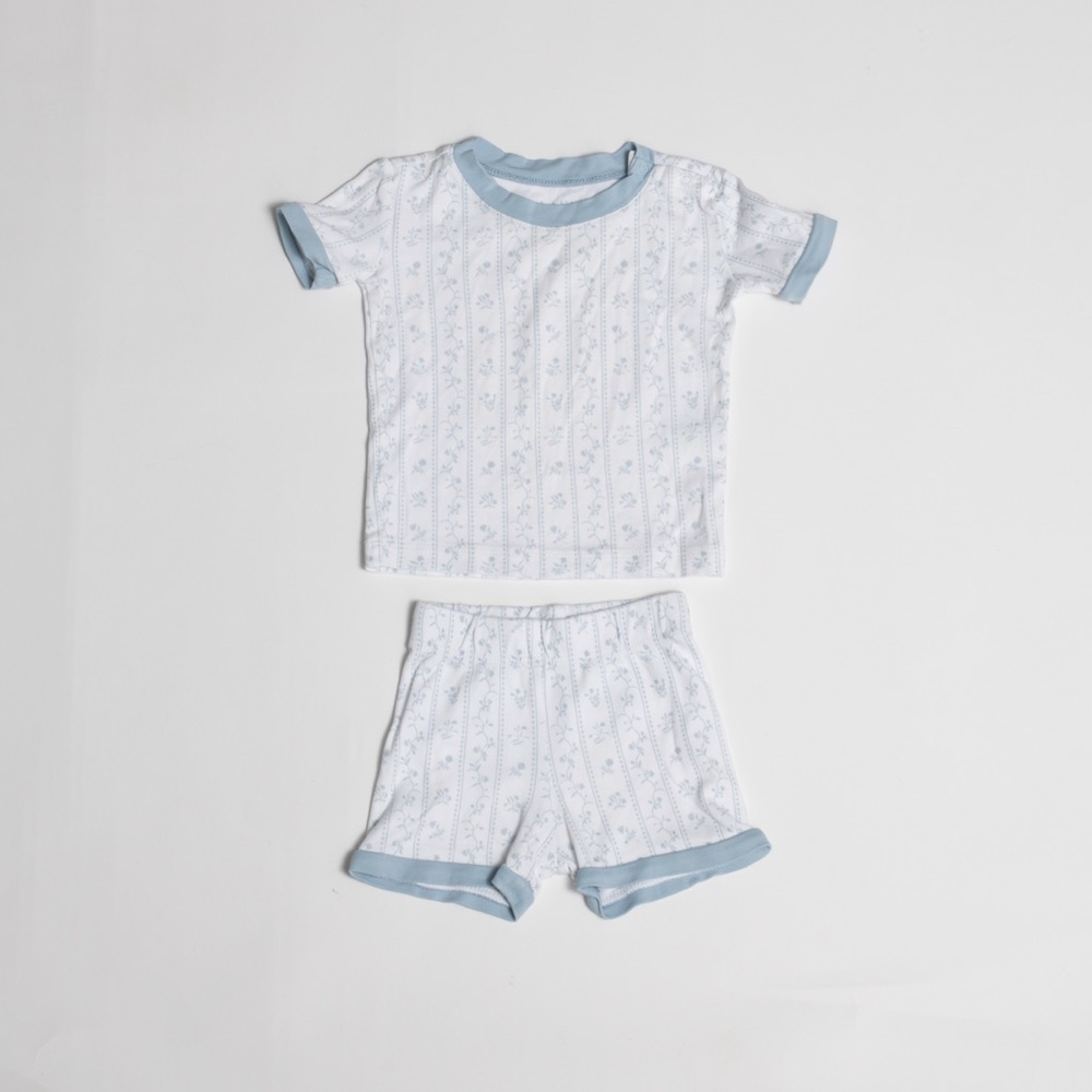 Julia Berolzheimer x Lake Baby Shorts Set in Blue Garden